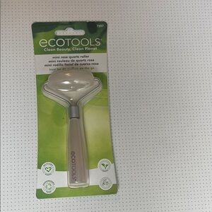 ecotools Rose Quartz Mini Facial Roller - Light Pink and Silver